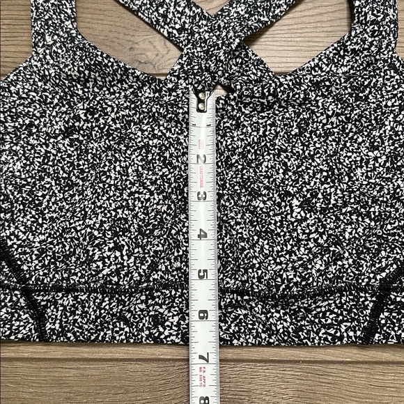 Lululemon All Sport Splatter Reflective Sports Bra Black White Size 10 - Picture 7 of 7